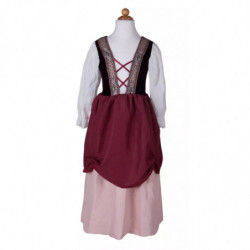 ROBE DE PAYSANNE MEDIEVALE ROSE - TAILLE US 5/6