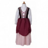 ROBE DE PAYSANNE MEDIEVALE ROSE - TAILLE US 5/6