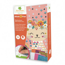 STICK AND FUN - MINI MOSAIQUES  ANIMAUX DOUX