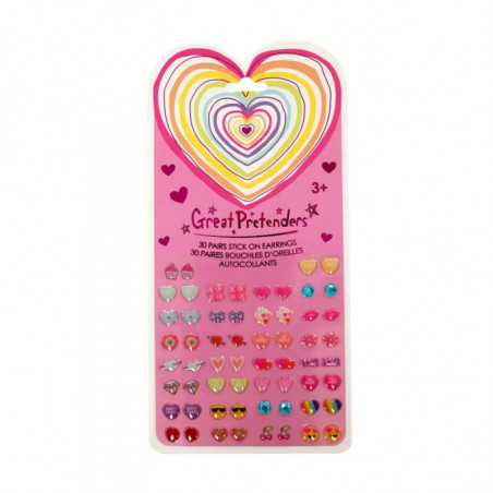 SET DE 30 PAIRES DE BOUCLES D OREILLES HEART