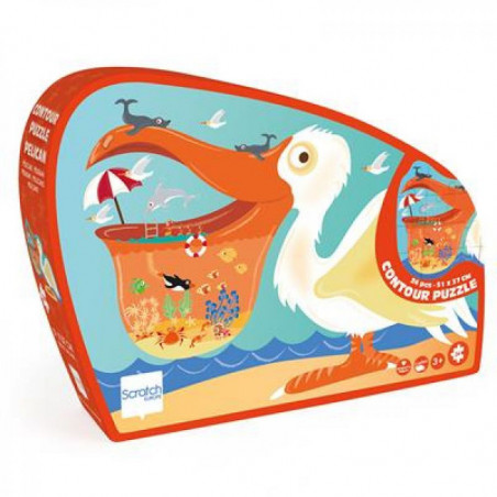 PUZZLE 24P - CONTOUR PUZZLE PELICAN