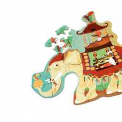 PUZZLE 37P - CONTOUR PUZZLE ELEPHANT