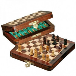 ECHECS MAGNETIQUE EN MARQUETERIE 18x18