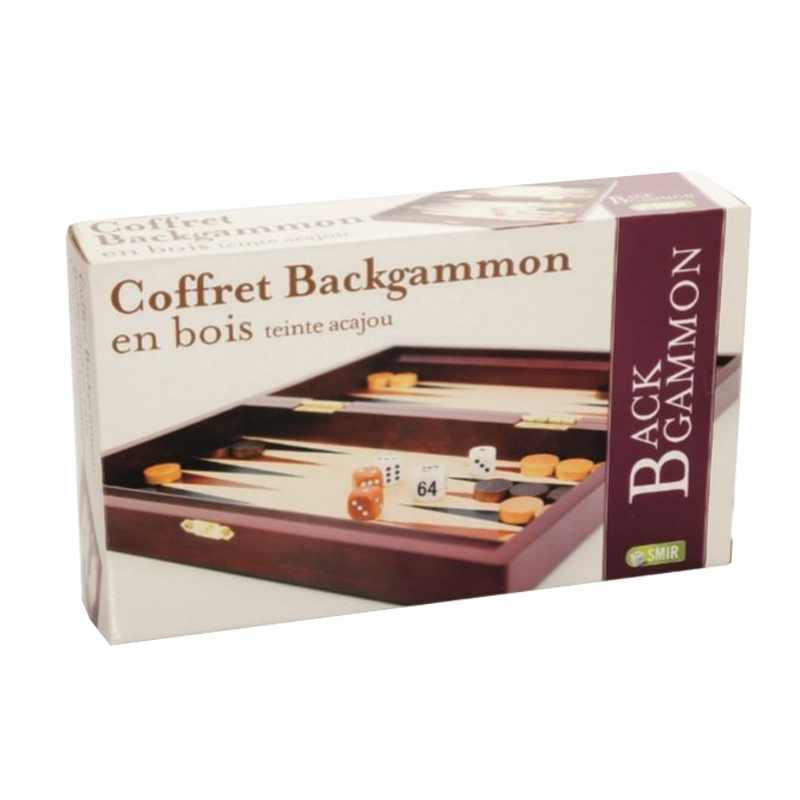 BACKGAMMON ACAJOU 28X15 CM