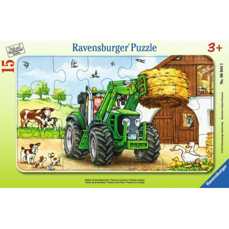 PUZZLE 15P - TRACTEUR A LA FERME