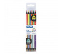 BOITE 6 CRAYONS BICOULEUR FLUO-METAL