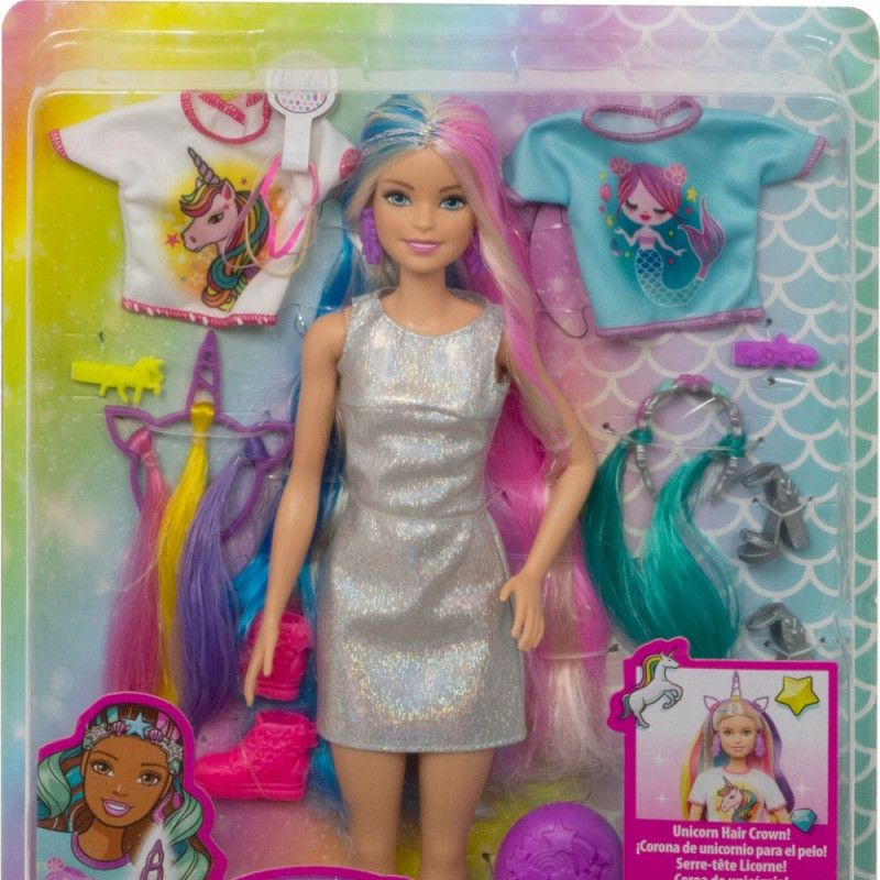 BARBIE CHEVEUX FANTASTIQUES LICORNE SIRENE