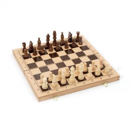 JEU D'ECHECS - COFFRET PLIANT EN BOIS