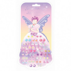 SET DE 30 PAIRES DE BOUCLES D'OREILLES AUTOCOLLANTES BUTTERFLY FAIRY TRIANA