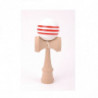 KENDAMA - BOULE 6CM BLANC BANDE ROUGE