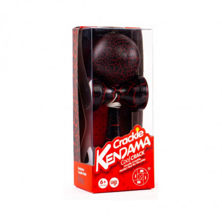 KENDAMA - BOULE 6CM CRACKLE ROUGE