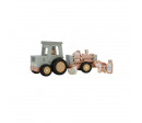 TRACTEUR AVEC REMORQUE EN BOIS FSC - LITTLE FARM