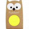 BALLE REBONDISSANTE HIBOU 57MM - JAUNE