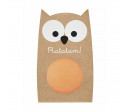 BALLE REBONDISSANTE HIBOU 57MM - ORANGE