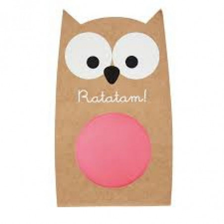 BALLE REBONDISSANTE HIBOU 57MM - ROSE