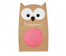 BALLE REBONDISSANTE HIBOU 57MM - ROSE