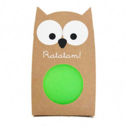 BALLE REBONDISSANTE HIBOU 57MM - VERTE