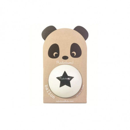 PETIT BALLON PANDA 12CM - GRIS