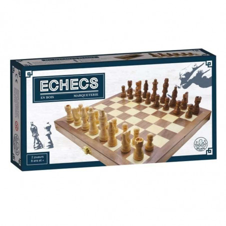 JEU D'ECHECS PLIABLES 28CM - MARQUETERIE