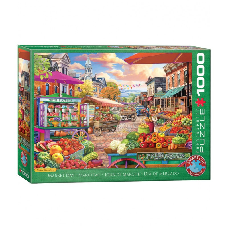 PUZZLE 1000P - BIGELOW ILLUSTRATIONS - JOUR DE MARCHE