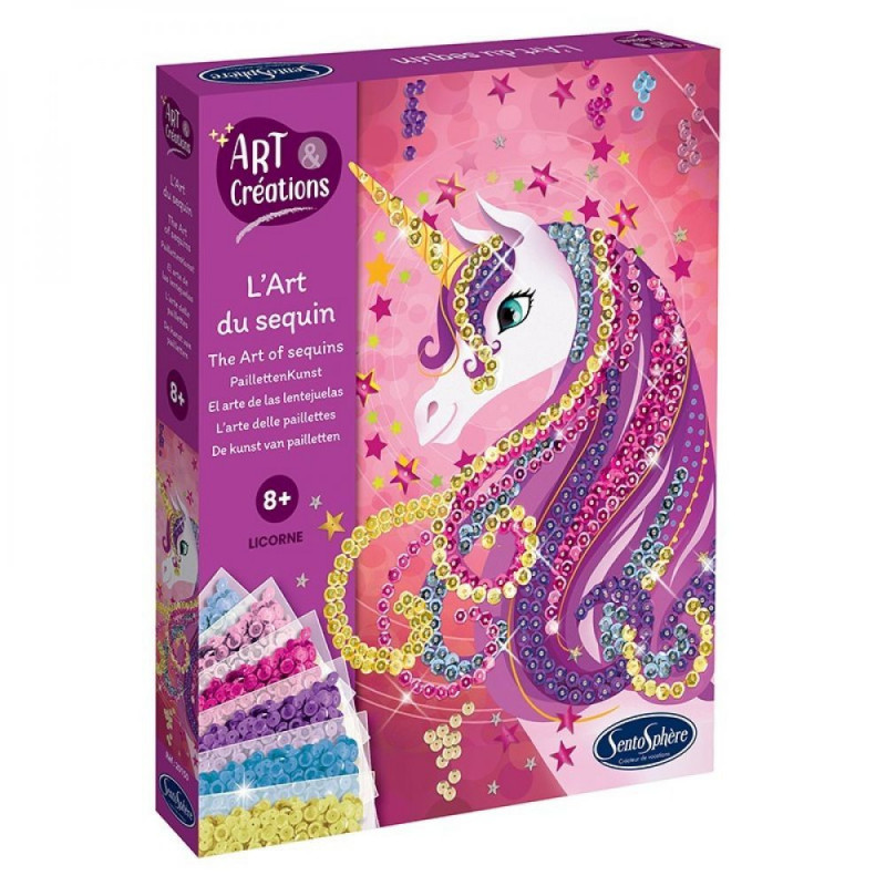 ART & CREATIONS L'ART DU SEQUIN - LICORNE