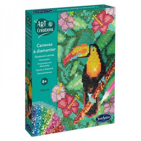 ART & CREATIONS CANEVAS A DIAMANTER - TOUCAN