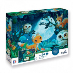 PUZZLE 2x24P - AU CLAIR DE LUNE