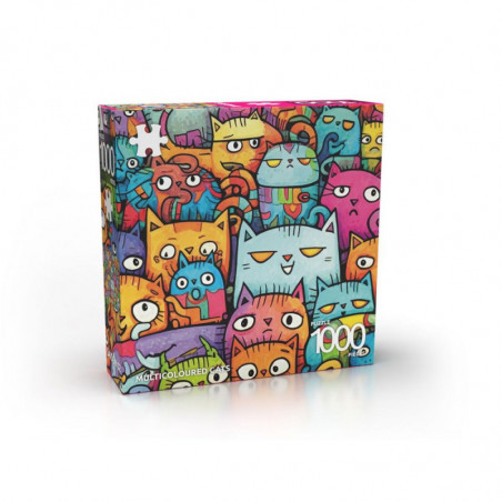 PUZZLE 1000P - MULTICOLOURED CATS