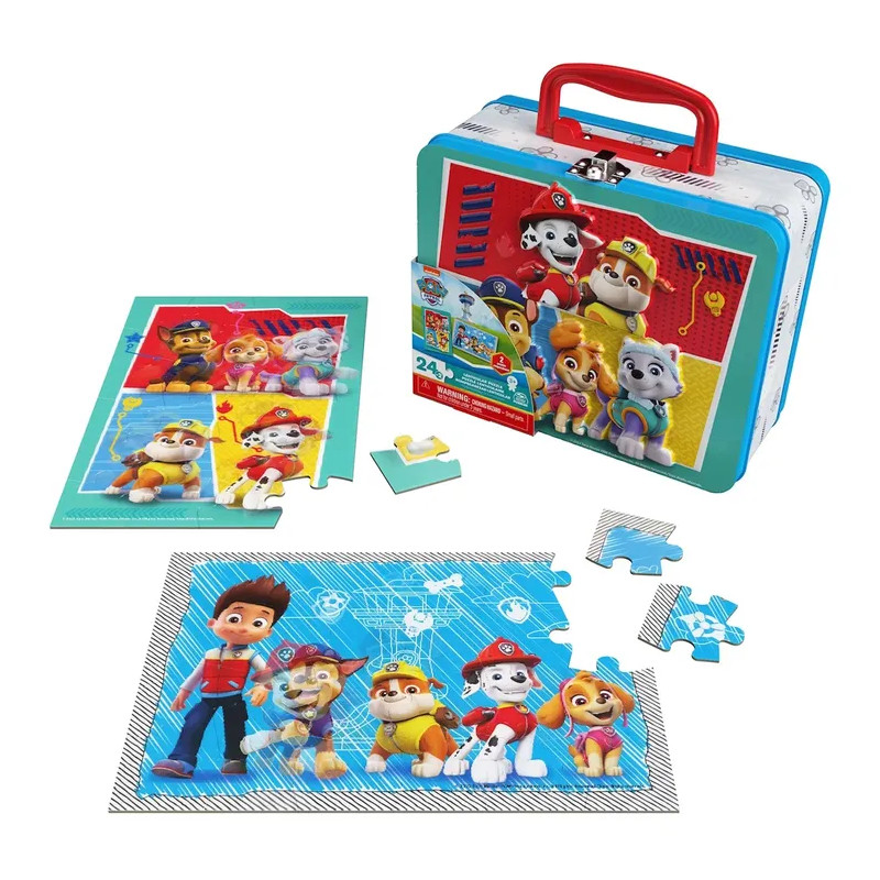 PUZZLE 2x24P - PAT PATROUILLE - GRANDE VALISETTE METAL 2 PUZZLES LENTICULAIRES PUZZLE 2x24P - PAT PATROUILLE - GRANDE VALISETTE METAL 2 PUZZLES LENTICULAIRES