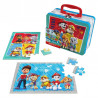 PUZZLE 2x24P - PAT PATROUILLE - GRANDE VALISETTE METAL 2 PUZZLES LENTICULAIRES