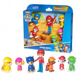 PAT PATROUILLE - MULTIPACK DE 7 FIGURINES RESCUE WHEELS