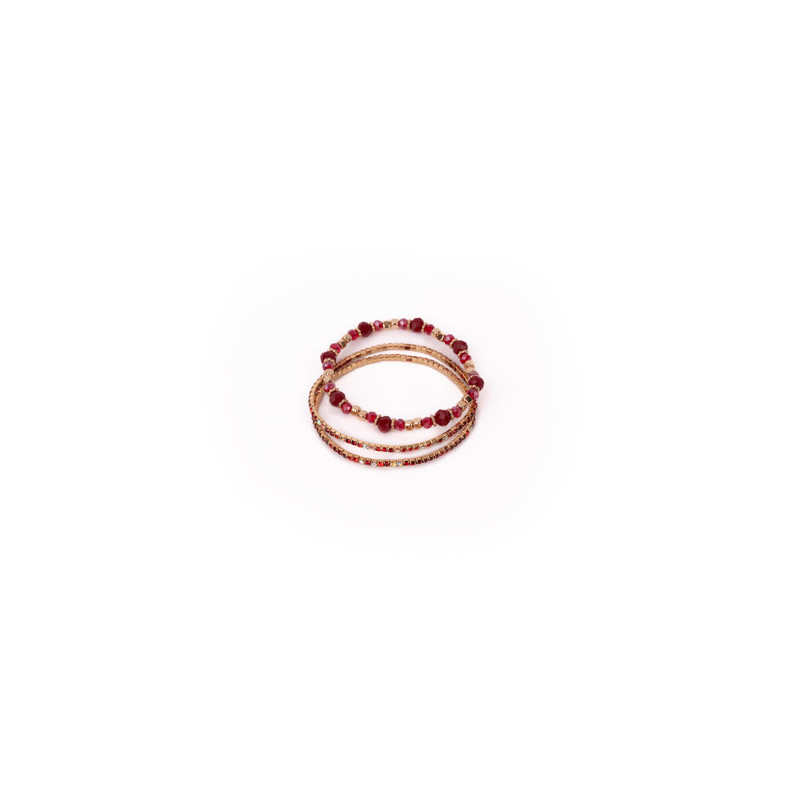 BRACELET BOUTIQUE " RUBY RED", 3 PCS BRACELET BOUTIQUE " RUBY RED", 3 PCS