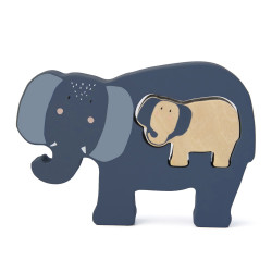 PUZZLE BEBE EN BOIS - MRS. ELEPHANT