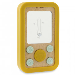 TELEPHONE EN SILICONE ET BOIS - MR. LION