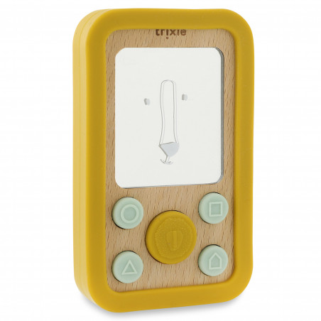 TELEPHONE EN SILICONE ET BOIS - MR. LION