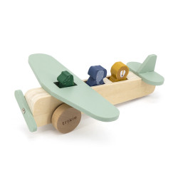 AVION EN BOIS ANIMAUX