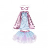 SET DE SUPER-HEROINE, TUTU/CAPE/MASQUE, ROSE/BLEU CLAIR, TAILLE US 4-6