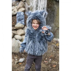 VESTE DE GRAND MECHANT LOUP AVEC GANTS, TAILLE US 3-4