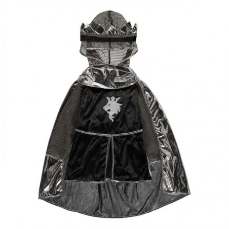 TUNIQUE DE CHEVALIER AVEC CAPE, ARGENT, TAILLE US 7-8