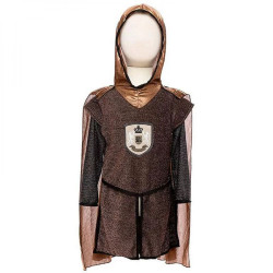 TUNIQUE ET CAPE DE CHEVALIER  BRILLIANT CUIVRE, TAILLE US 9-10
