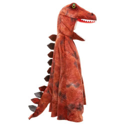 CAPE DE T-REX  GRANDASAURUS AVEC GRIFFES, ROUGE/NOIR, TAILLE US 7-8