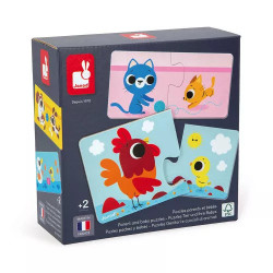 PUZZLES PARENTS ET BEBES ANIMAUX