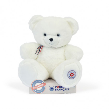 L'OURS FRANCAIS 35 cm - Blanc flocon