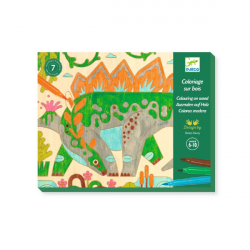 COLORIAGES BOIS - DINO WORLD - FSC MIX ( PACKAGING )