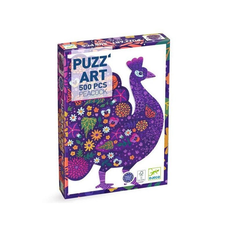 PUZZLE 500P - PUZZ'ART - PEACOCK