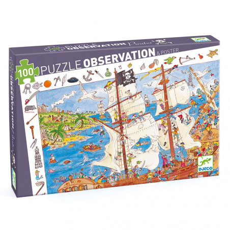 PUZZLE 100P - PUZZLE OBSERVATION - LES PIRATES