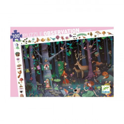 PUZZLE 100P - PUZZLE OBSERVATION - LA FORET ENCHANTEE