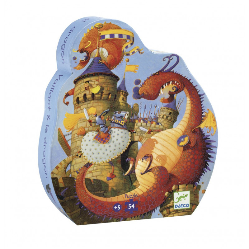 PUZZLE 54P - PUZZLE SILHOUETTE - VAILLANT ET LE DRAGON