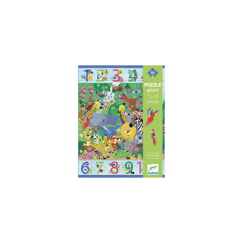 PUZZLE 54P - PUZZLE GEANT - GEANT 1 A 10 JUNGLE