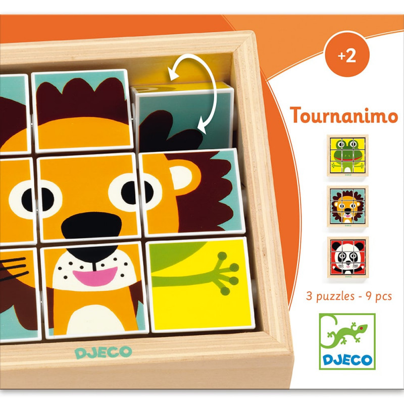 9 CUBES PUZZLE BOIS - TOURNANIMO
